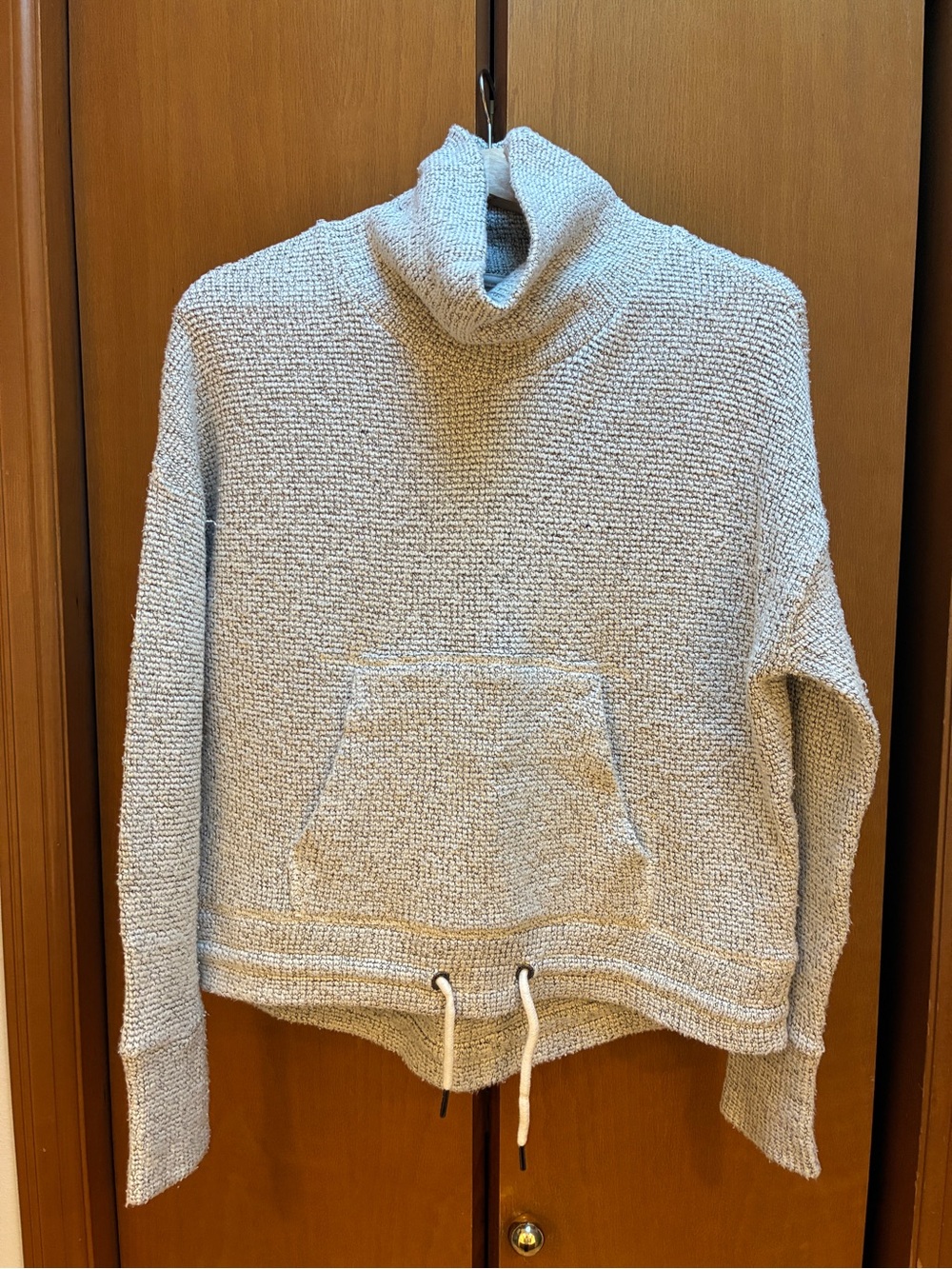 Sweaty Betty Crop Cream Turtleneck Sweater
